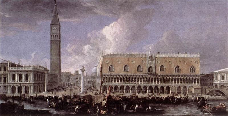 CARLEVARIS, Luca View of the Wharf from the Bacino di San Marco g Norge oil painting art
